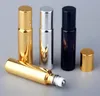 5ml 10ml Roll On Bouteille en verre Parfum d'huile essentielle rechargeable Conteneurs cosmétiques vides portables