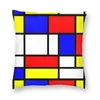 Coussin/oreiller décoratif rétro motif Mondrian étui carré coussins en polyester pour canapé abstrait géométrique Art mode taie d'oreiller maison décembre