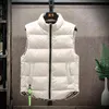 Mäns Down Vest Vinter Varm Vit Anka Down Puffy Padded Waistcoat Fashionable Vindtät Tjock Jacka Outwear Man Kläder Y1103