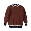 Pulls tricotés pour enfants pour garçons filles printemps enfants robe tricotée frère soeur tenues assorties pull tricot Q0716