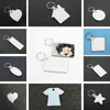 11 Styles Sublimation Blank Keychains Household Sundries MDF Wooden Key Pendants Thermal Transfer Double-sided Keyring White DIY Gift Keychain Accessories