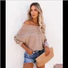 Fitshinling Off Shoulder Womens Knitwear Tröja Batwing Sleeve Oversize Jumper Höst Vinter Bohemian Pullover Tröjor Försäljning Vwwnr Ivxkb