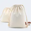 Gift Wrap 1Pcs 13x18cm Bags For Girls Children Canvas Pouch Drawstring Solid Color Candy Storage