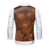 Men's Vests Mens Suit Vest V Neck Suede Artificial Leather Single-Breasted Slim Fit For Men Sleeveless Formal Casual Waistcoa212e