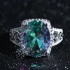 2022 Mode Persoonlijkheid Charm Dames Nieuwe Ring Klassieke Creatieve High-End Kleurrijke Zirkoon Boutique Bruiloft Diamond Ingelaid Copper Ring Topkwaliteit