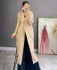 Trench femme Miyake plissé Long manteau automne 2021 hiver lâche mode coréenne femmes veste élégant concepteur esthétique vêtements