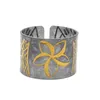 Moda tartaruga concha samoa tribal com ouro epóxi vender pulseira para ilha do pacífico jóias bangle261q