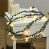 Strängar Rose Rattan Festoon Fairy Lights LED String Christmas Garlands Light Tree Decorations Årsdekor