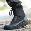 Boots Fashion Men Winter Outdoor Leather Military Breathable Army Combat Desert Hiking Shoes