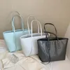 Sacs de soirée grande capacité sac fourre-tout femmes en cuir Pu épaule sacs à main de luxe concepteur décontracté fourre-tout lettre imprimé grand Shopper blanc