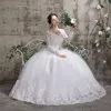 Abito da sposa floreale 2021 Nuovo stile Bride Plus Size Appliques Abiti da sposa Dreamy Fullslee Lace Up Abiti a sfera8083583