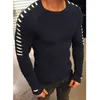 2019 새로운 남자 섹시한 스웨터 풀 오버 남성 가을 캐주얼 라운드 넥 니트 스웨터 풀오버 슬림 맞는 스웨터 니트웨어 Y0907