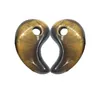 Natural Stone Gemstone Pendant Comma Shaped Jewelry Accessories Charm Small Hole Findings Smooth Surface for DIY Making