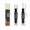 QIC Highlighter Contour Stick Concealer Barダブルヘッド防水ハイライトスティックステレオフェイシャルブライディングペンメイクアップ9851799