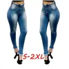 Jeans för kvinnor hög midja skinny stretch denim penna byxor kvinnlig casual slim damer kontor cowboy 210428