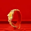 Mix Styles Women's 24K guldplatta ihålig charm armband njgb074 mode blomma gul guldpläterad armband