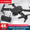 E88max RC LED Mini kontrollerad med Accessoires Drone 4K HD Videokamera Aerial Photography Helikopterflygplan 360 graders flip WiFi Long Range