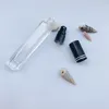 Lagringsflaskor Krukor 30 st på 10 ml Fyrkantigt glas Essential Oljesprayflaska Guldkåpa, Spruta Cap Sprayer Container Travel Refillable Trans