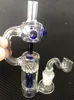 15 cm Höhe Perkolator Wasserbongs Wasserpfeifen Rauchglaspfeife Blaugrün Recycler Dab Rigs Einzigartige Bong mit 14 mm Schüssel