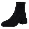 Bottes 2021 automne et hiver dames noir Plus velours ensemble pied fermeture éclair deux styles mode court grande taille 33-43