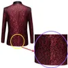 Black Formal Suit Men 2 Piece Set Asian Size 4XL Business Banquet Men Dress Suit Jacket and Pants High Quality Jacquard Fabric X0909