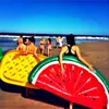 Uppblåsbar jätte pool flottör madrass leksaker vattenmelon ananas kaktus strand simning ring frukt floatie luft madrass7527510