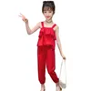 Crianças Roupas Vestida Do Dot + Meninas Curtas Roupas Outfit Estilo Casual para Verão Crianças 6 8 10 12 14 210527