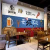 Tapeten Benutzerdefinierte Kreative Weltmeisterschaft Fußball Bier Thema Industrielle Dekor Hintergrund 3D Wandbild Persönlichkeit Bar Club Selbstklebende Tapete