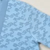 2021 Осень осенью 4/5 длинные рукава V декольте синий кардиган французский стиль контрастный цвет вязаные двойные карманы контрастные отделки однобортные свитера G121038