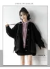 Damenjacken Frühling 2022 Hong Kong-Stil Lose schwarze Denim-All-Matching-Arbeitskleidungsjacke Student BF Große Version Top