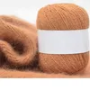 1 pc 50g de alta qualidade anti-pilling fios cashmere longo pelúcia de pelúcia fios de lã de lã para tecelagem chapéu de camisola lenço para mão knitting y211129