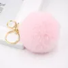 40 Colors Fluffy Fur Pompom Keychain Party Gift 8cm Soft Faux Fur-like Ball Car Keyring Key Holder Women Bag Pendant Jewelry