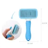 Cão grooming um-clique pente de remoção de cabelo pet cão cães pentear automático escova de cabelo limpeza ferramentas de grooming lla10821