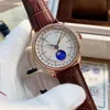 Men's Watch Automatic Mechanical 18K Rose Gold Moon Phase Date Watches 39mm Crocodile Pattern Pin Buckle High-end Wristband275U