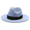 Plaża Kapelusz Zwykły Bowknot Słomiane Kapelusze Pure Kolor Czapka Kremowa Lato Sunhat Travel Outdoor Caps Zza12543