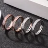 Anel de amor feminino casal diamante parafuso aço inoxidável zircão jóias presentes para mulher acessórios atacado