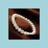 Beaded, Strands Bracelets Jewelry Wholesale Natural Crystal Bracelet 8-9Mm Pearl Single Row Of Light Flawless Drop Delivery 2021 9L04L