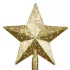 Ornamenti natalizi Albero di Natale Topper Star Stelle tridimensionali a cinque punte utilizzate per la festa di Natale Decorazione interna ed esterna HH21-825