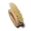 Bamboo Wooden Handle Cleaning Brush Creative Oval Ring Sisal Dishwashing Brushs Household Kitchen Supplies 65G 0426