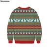 Unisex paren lelijke kerstmas truien ronde nek pullover sweatshirt 3d grappige eekhoorn geprinte vakantie jumpers