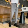 Koreaanse losse broek voor mannen kantoor zakelijke jurk broek lente effen kleur casual pakken broek streetwear kostuum homme 210527