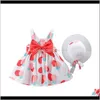 Одежда младенца, беременные летние детские платья рожденные дети девушки без рукавов бабочка точка туту пляжное платье сарафан с шляпой падение доставки 2021