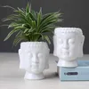 Vase en céramique Zen Succulent Vert Pot De Fleur Zen En Céramique Plante Verte Pot Maison Bureau Décoration Bouddha Statue Fleur Bassin 210409