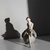 Nordic Sanat Bale Kız Reçine Şekil Süsler Figürinler Ev Dekorasyon Aksesuarları Ev Dekor Için Oturma Odası Süsler Için 210727