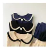 Amor ddmm meninas bebê conjuntos casuais moda manga comprida botão conjuntos de roupas meninas outono roupas 2 pcs fantasia crianças 210715