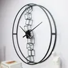 Relojes de pared Sala de estar Moda Simple Reloj Mute Creativo Hogar Industrial Design Watch Duvar Saati Decor BI50WC