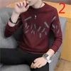 Solidny kolor z długim rękawem T-shirt męska bawełniana Business Casual Współczesna Jesień Top 210420