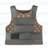 Brown Flowers Letters Tactical Vests Fashion Leather Protective Vest Outdoor Hunting Cycle Waistcoats Womens Mens Vintage Tanks1627020