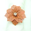 Flower Shaped Napkin Ring Metal Napkins Buckle Rings Hotel Wedding Party Table Decoration Towels Decor Buckles Multi Colors LLF8600