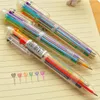 2021 6 In 1 Colorful Pens Novelty Multicolor Ballpoint Pen press red pen Multifunction Stationery School Supplies